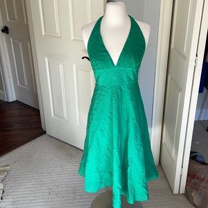 J. Crew green halter dress size 4